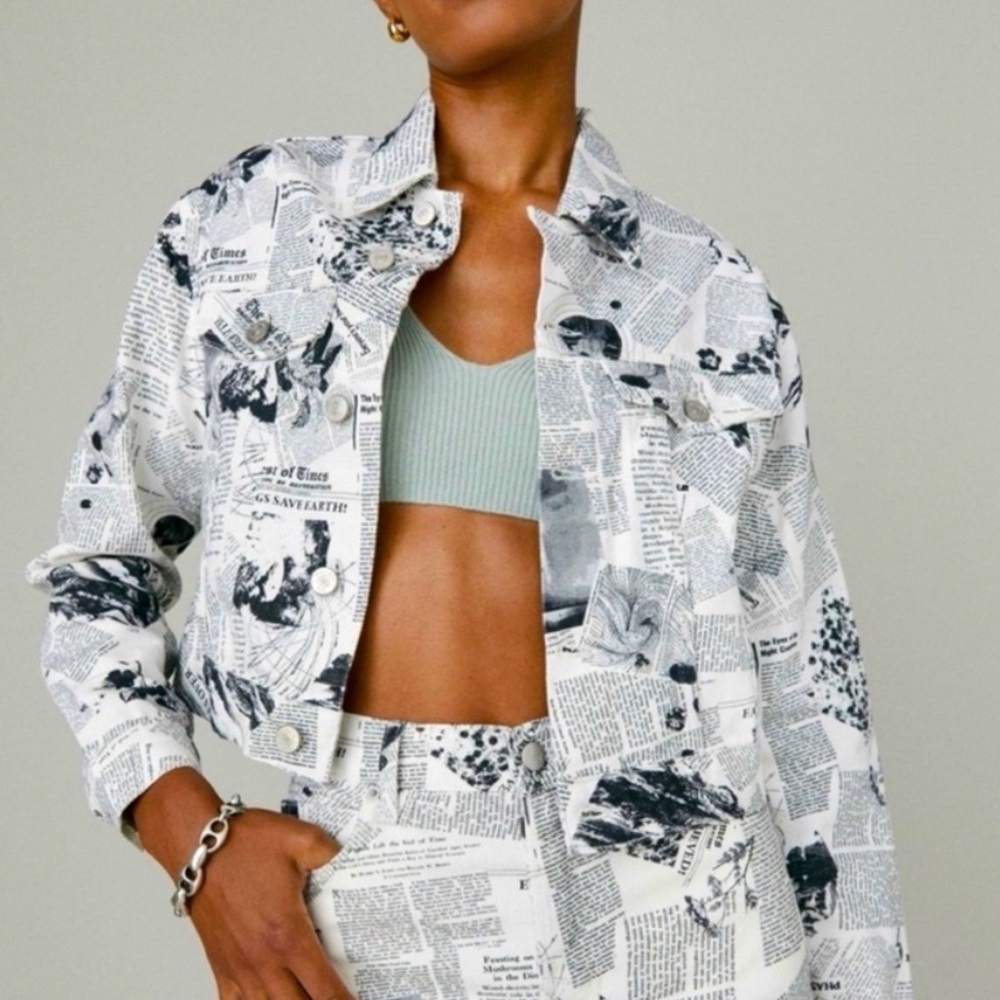 Reformation “Cora” shrunken Jean jacket